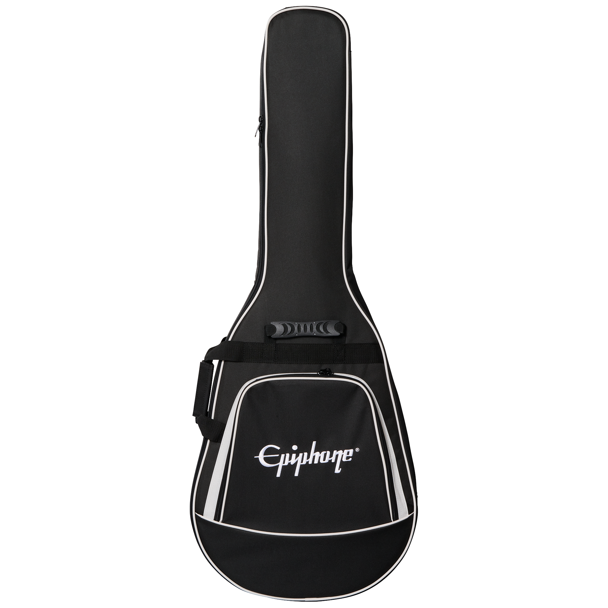 Gitarrentasche, schwarz, Reißverschluss, Tragegurt, Zubehörfach